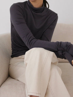 BASIC TURTLENECK LONG SLEEVE T-SHIRT