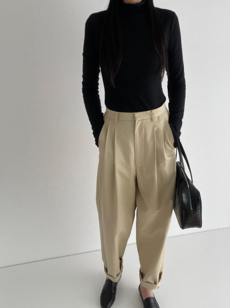 BASIC TURTLENECK LONG SLEEVE T-SHIRT