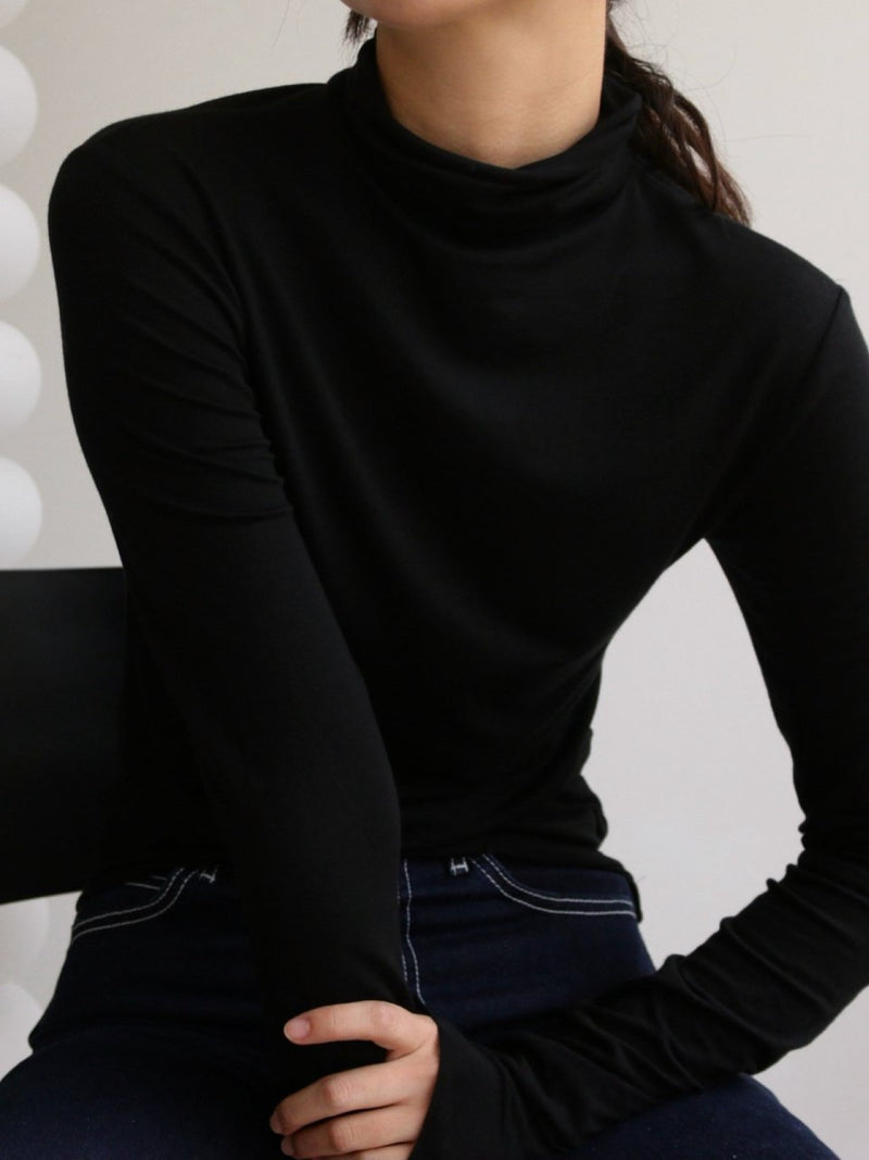 BASIC TURTLENECK LONG SLEEVE T-SHIRT