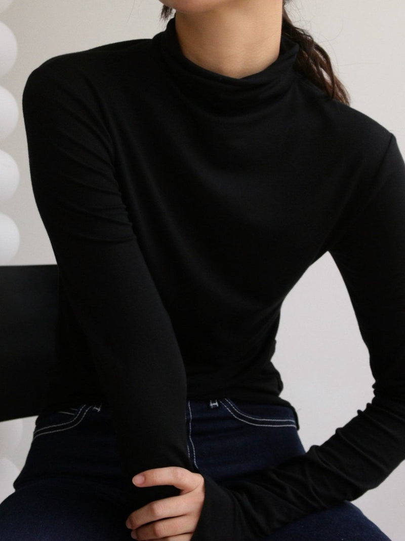 BASIC TURTLENECK LONG SLEEVE T-SHIRT