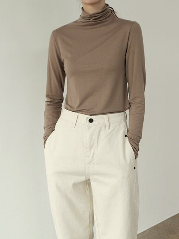 BASIC TURTLENECK LONG SLEEVE T-SHIRT
