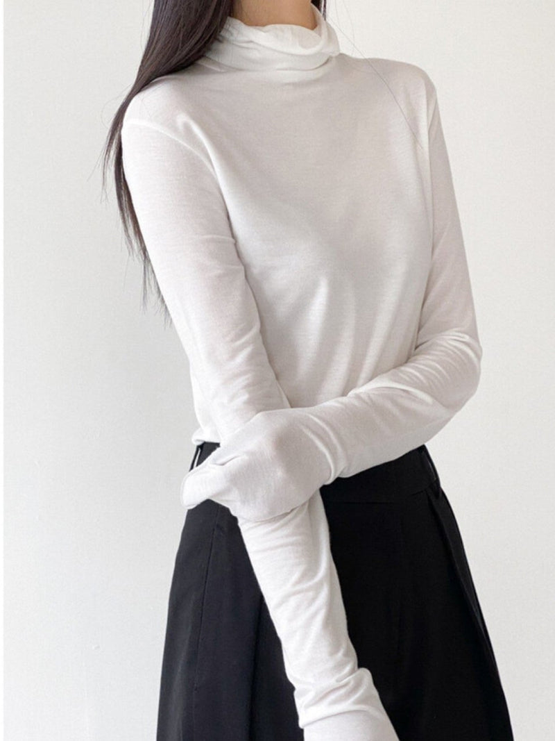 BASIC TURTLENECK LONG SLEEVE T-SHIRT