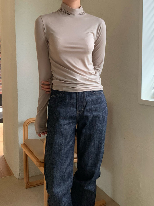 BASIC TURTLENECK LONG SLEEVE T-SHIRT