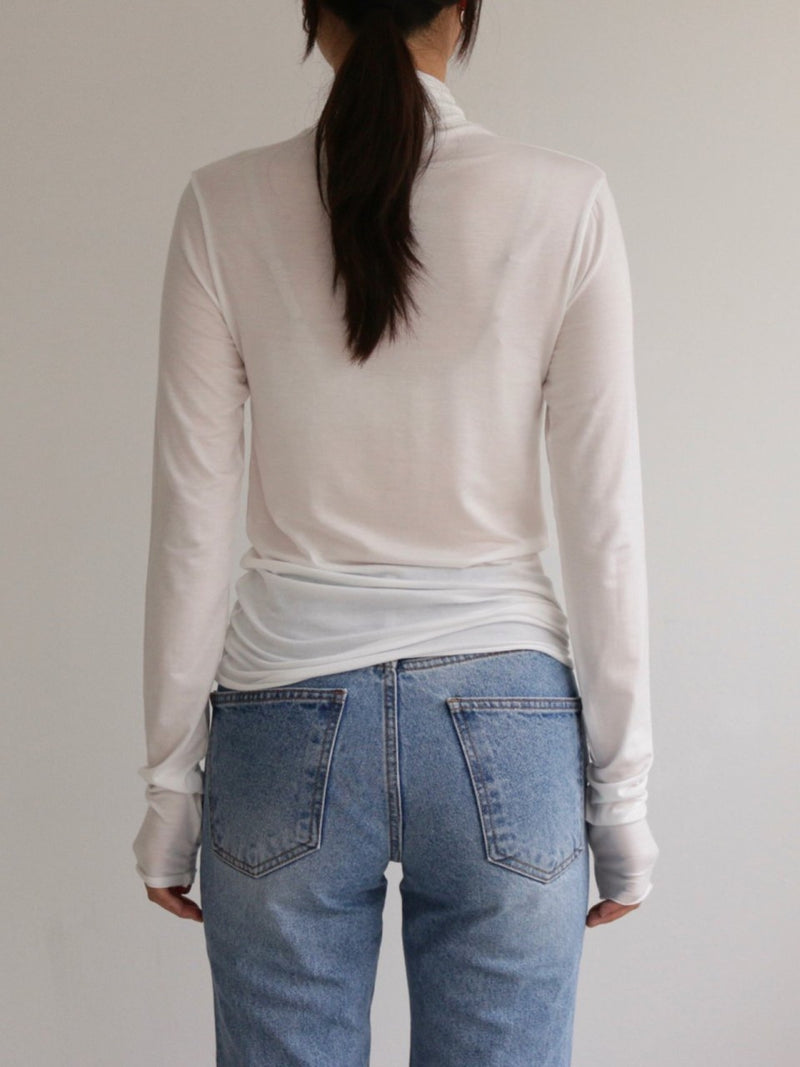 BASIC TURTLENECK LONG SLEEVE T-SHIRT