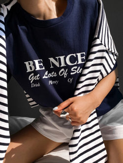 BE NICE PRINTED COTTON T-SHIRT