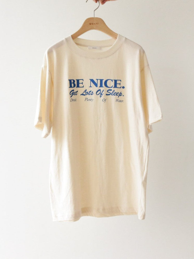 BE NICE PRINTED COTTON T-SHIRT