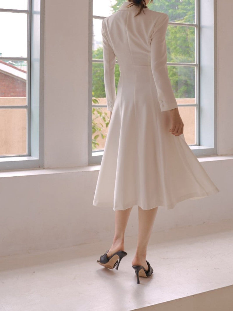 BELTED FLARED A LINE DRESS MINUSEY