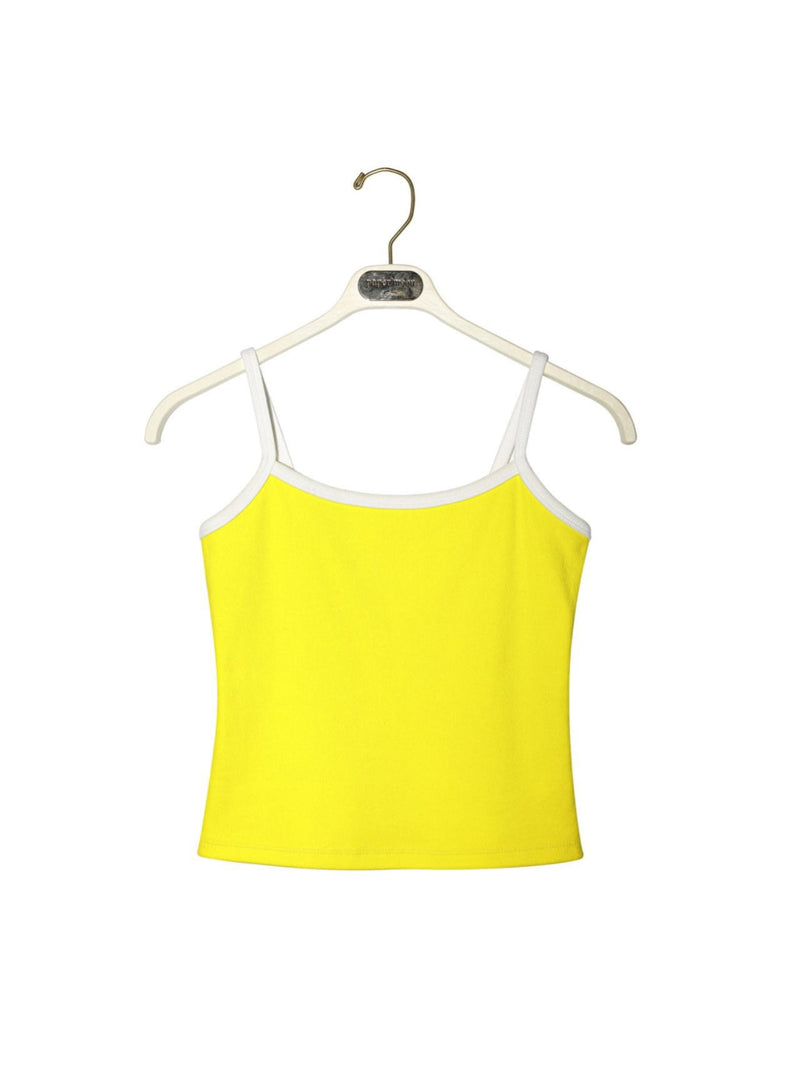 BI-COLOR SLEEVELESS RIBBED TANK