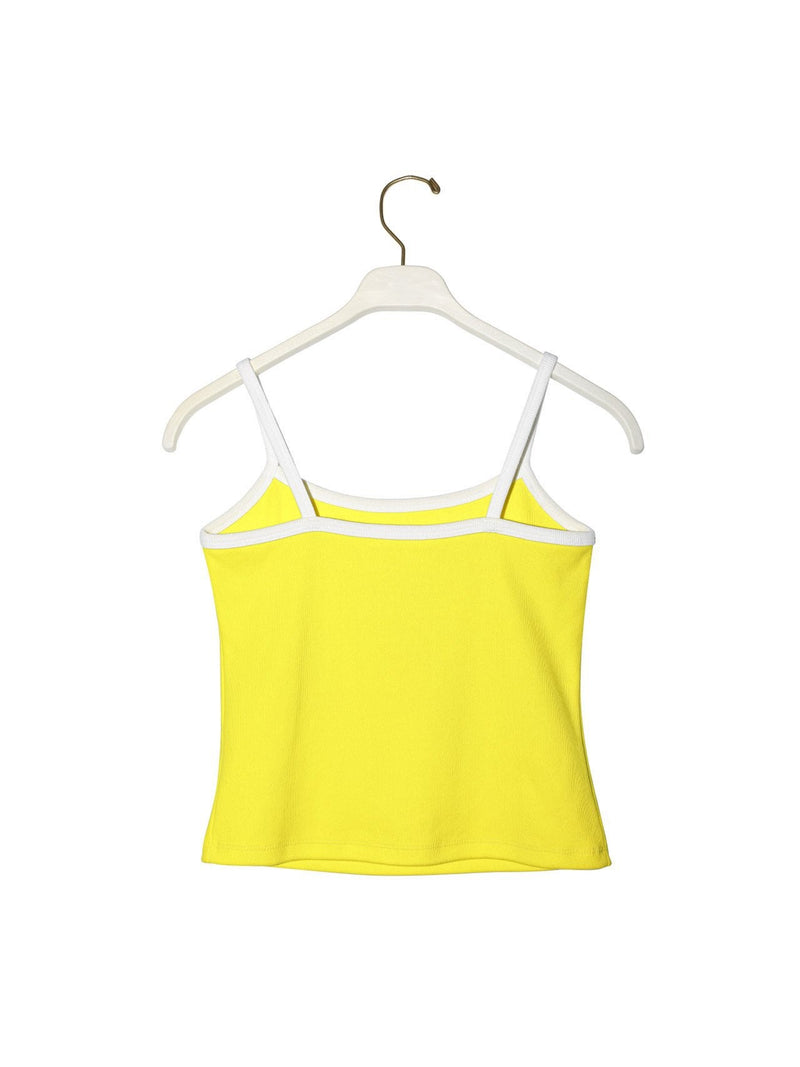 BI-COLOR SLEEVELESS RIBBED TANK