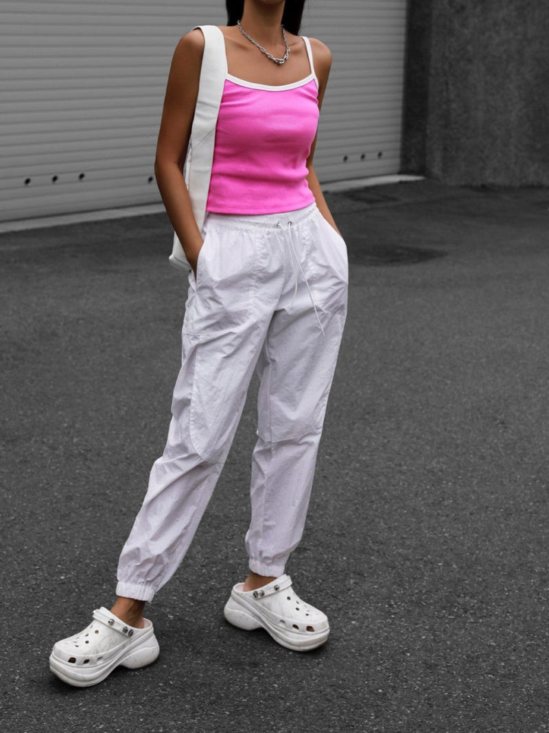 BI-COLOR SLEEVELESS RIBBED TANK