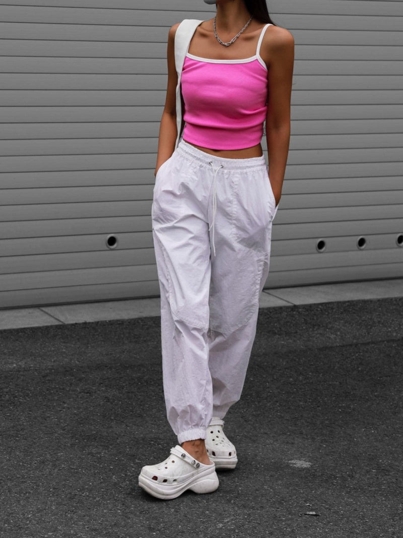 BI-COLOR SLEEVELESS RIBBED TANK