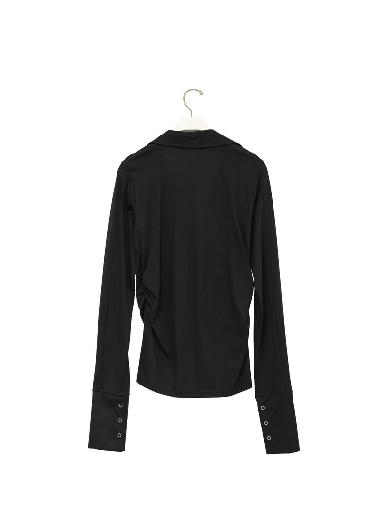 BOLD PIERCING BUTTON DETAIL BLOUSE