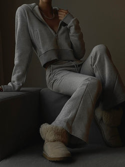 BOOT CUT FLARED SWEATPANTS