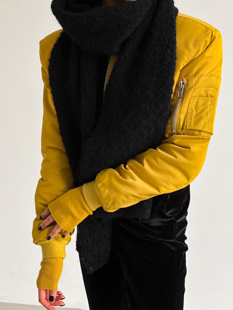 BOUCLE ALPACA WOOL BLEND MUFFLER