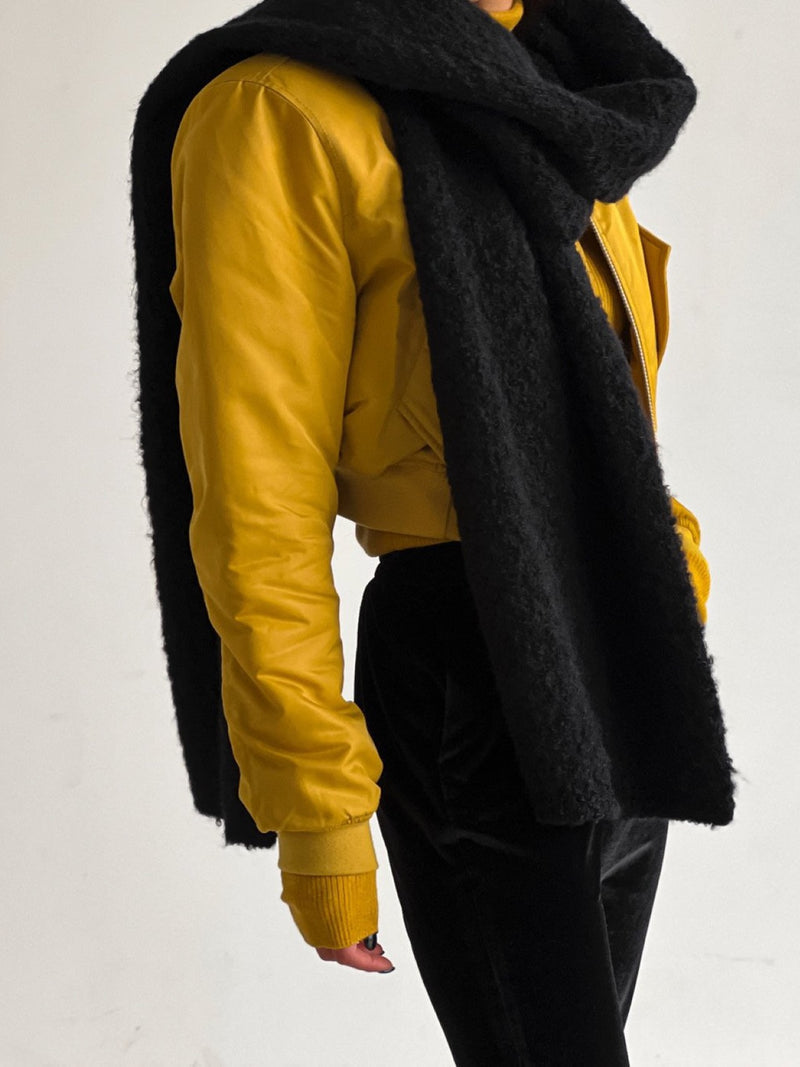 BOUCLE ALPACA WOOL BLEND MUFFLER