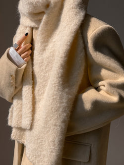 BOUCLE ALPACA WOOL BLEND MUFFLER