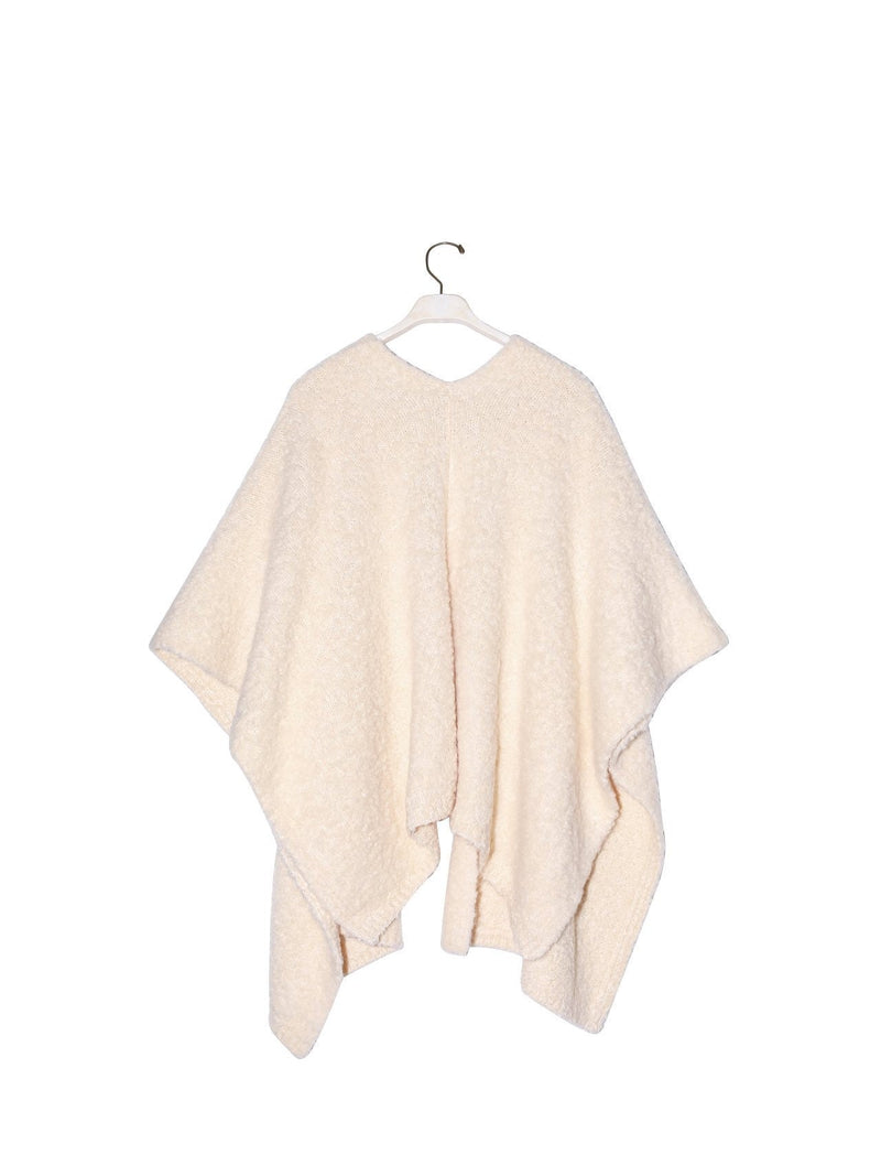 BOUCLE ALPACA WOOL BLEND SHAWL CARDIGAN