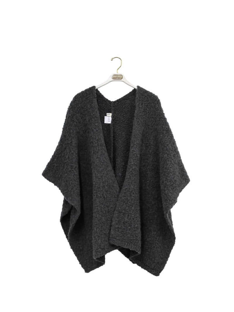 BOUCLE ALPACA WOOL BLEND SHAWL CARDIGAN