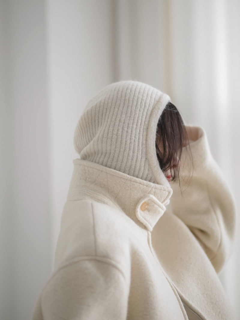 BOUCLE ALPACA WOOL ZIP JACKET
