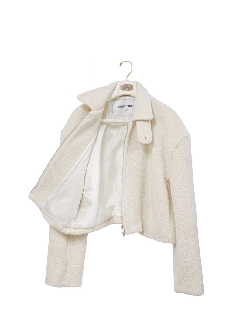 BOUCLE ALPACA WOOL ZIP JACKET