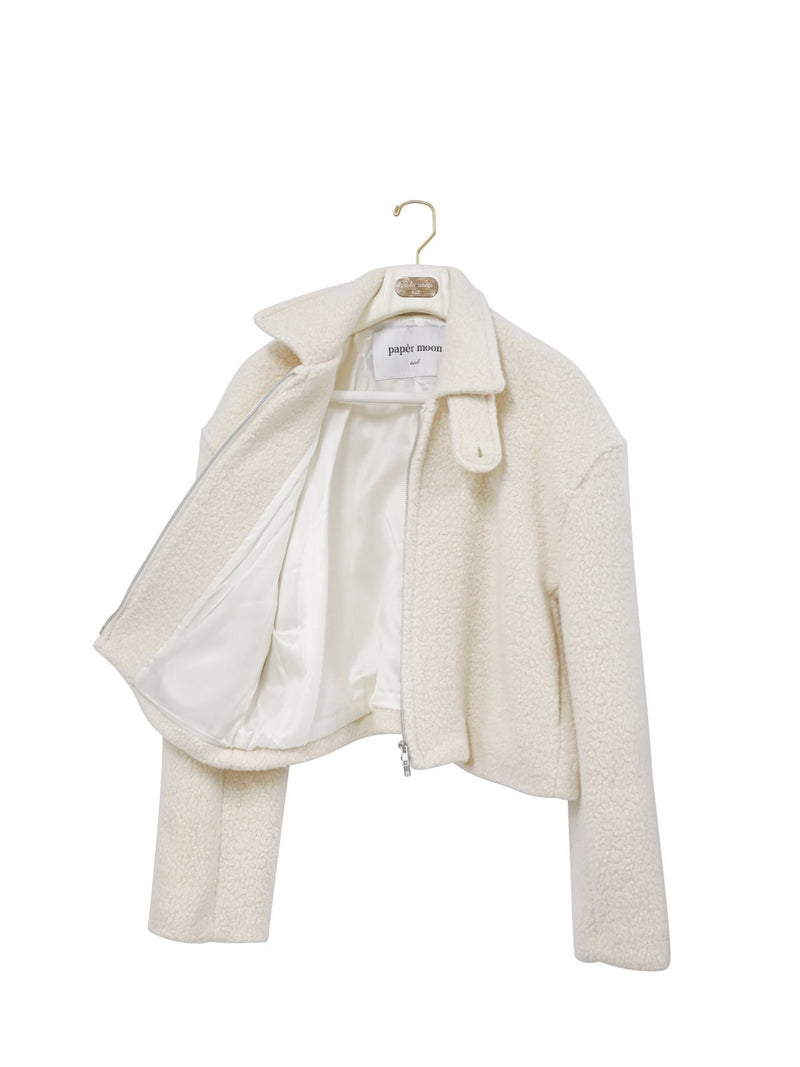 BOUCLE ALPACA WOOL ZIP JACKET