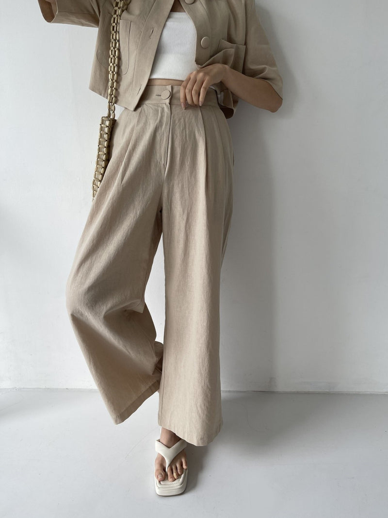 BUTTON LONG PANTS
