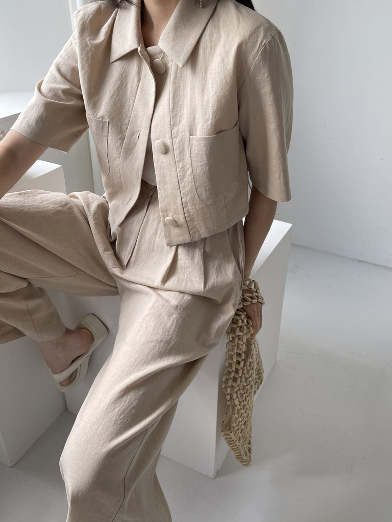 BUTTON LONG PANTS