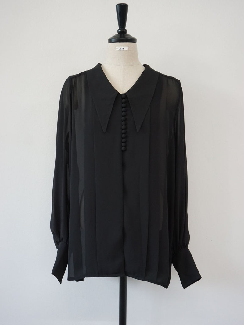 BUTTON DETAIL CHIFFON BLOUSE