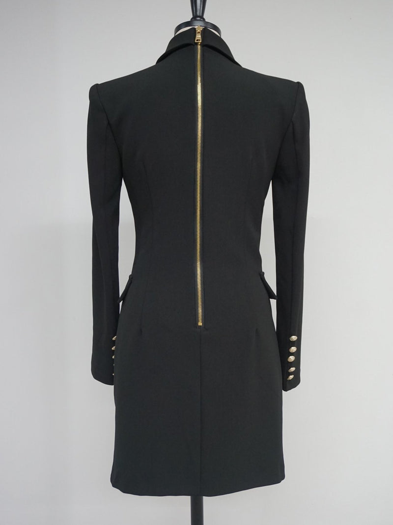 BUTTON DETAIL TAILORED DRESS