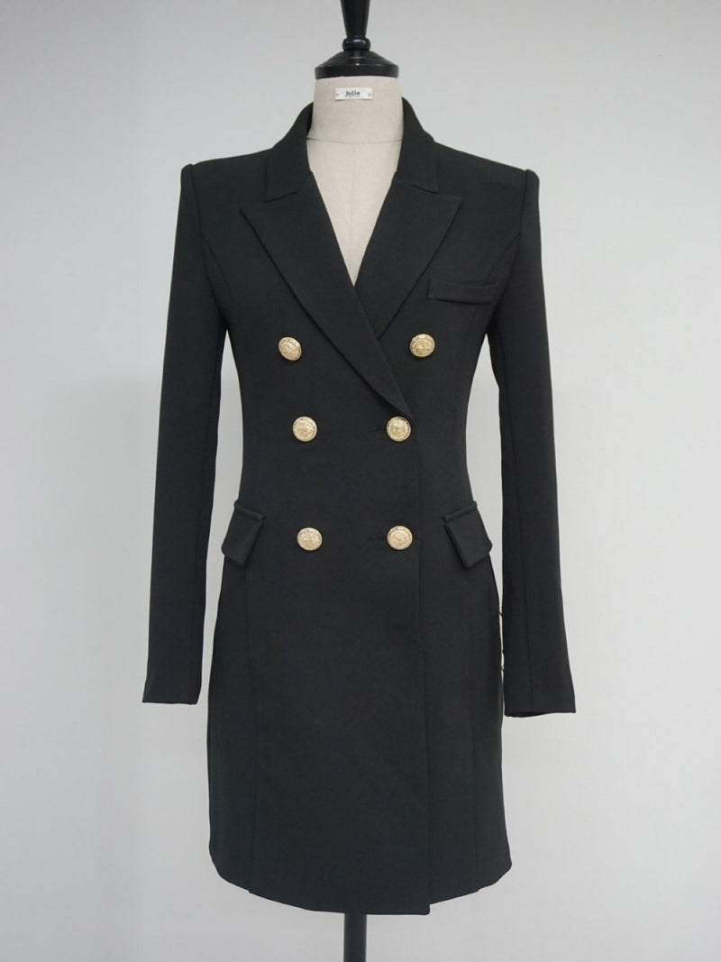 BUTTON DETAIL TAILORED DRESS