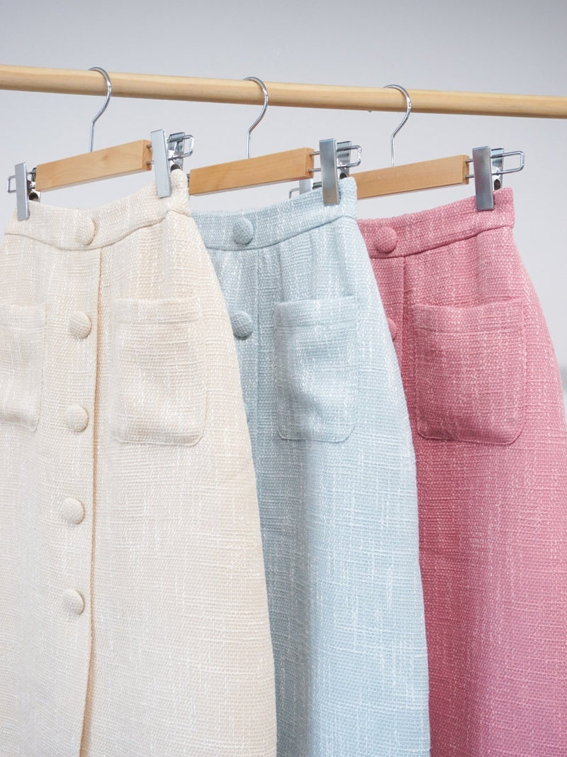 BUTTON STRUCTURED SKIRT
