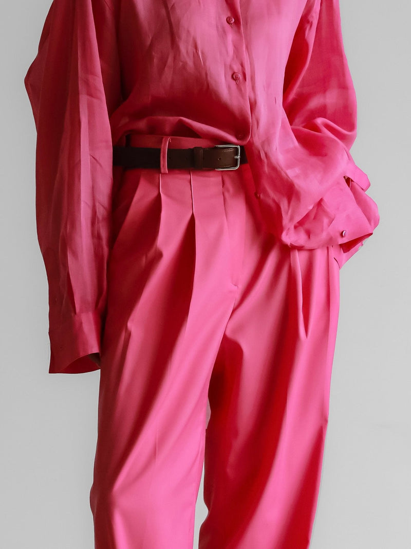 CANDY POP PIN TUCK WIDE TROUSERS