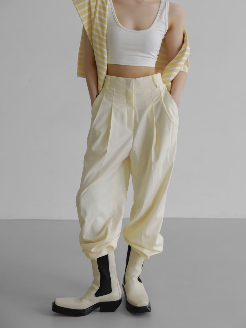 CANDY POP PIN TUCK WIDE TROUSERS