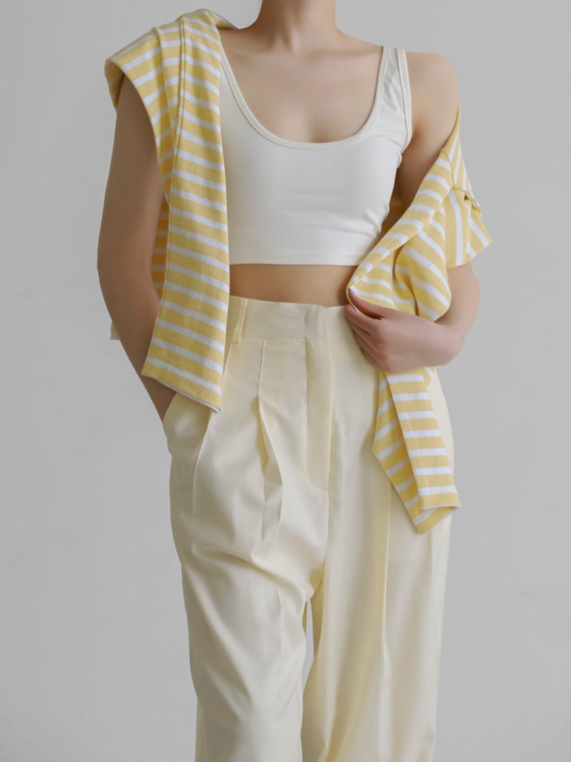 CANDY POP PIN TUCK WIDE TROUSERS