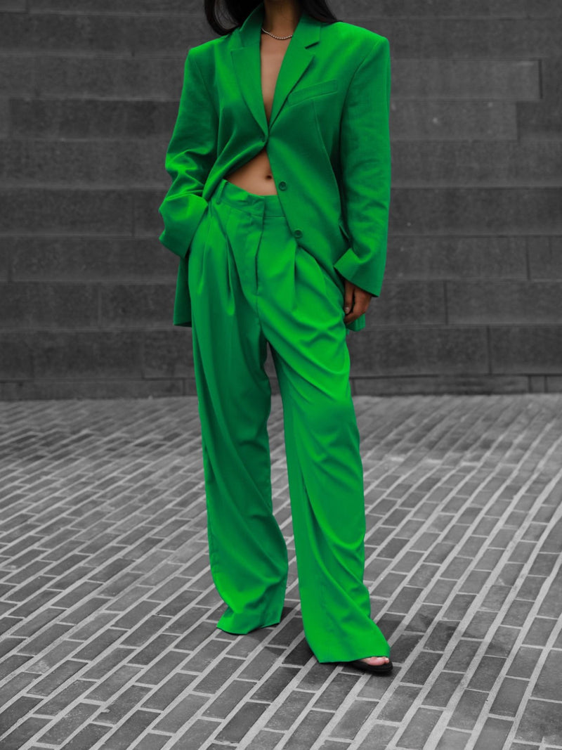CANDY POP PIN TUCK WIDE TROUSERS