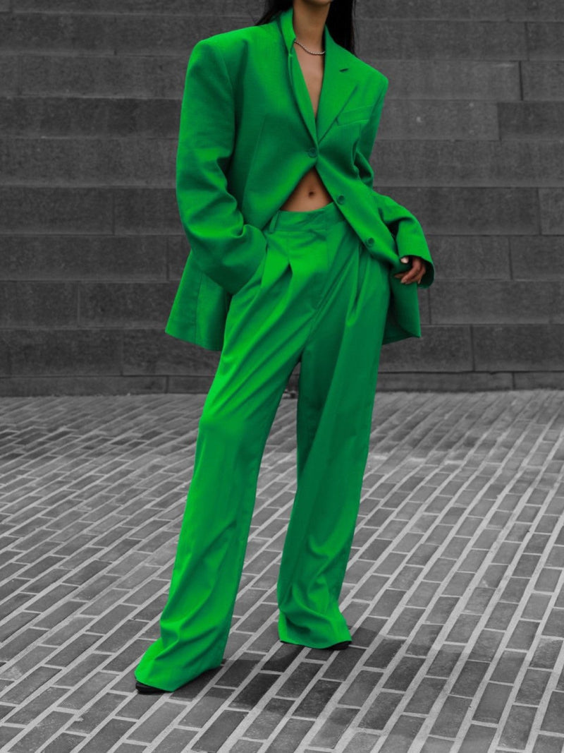 CANDY POP PIN TUCK WIDE TROUSERS