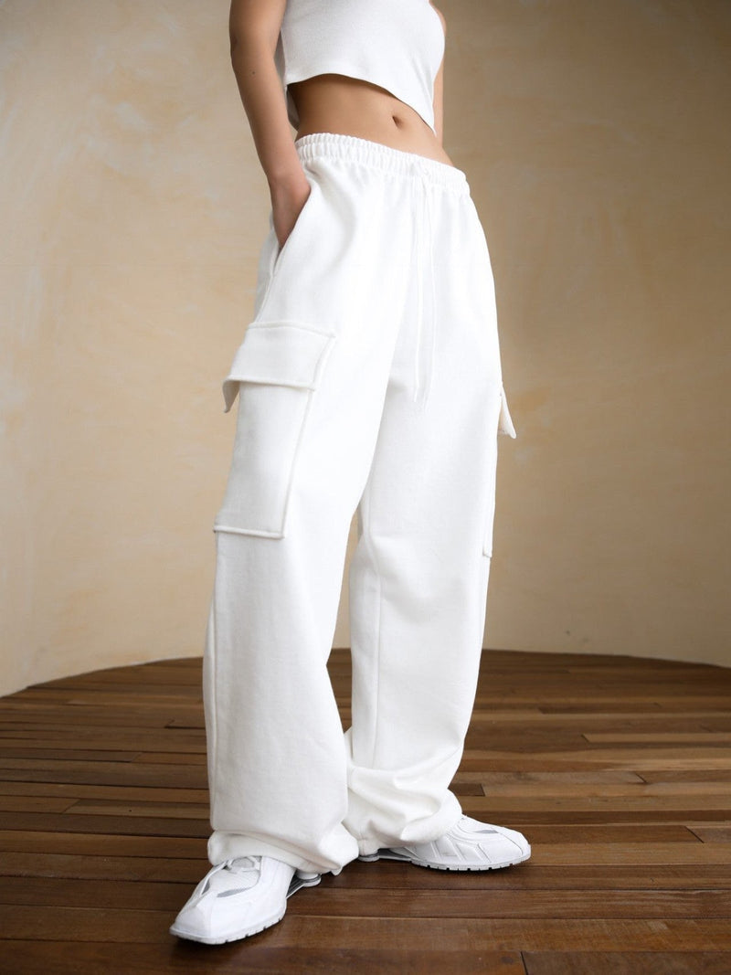 CARGO POCKET WIDE SWEATPANTS
