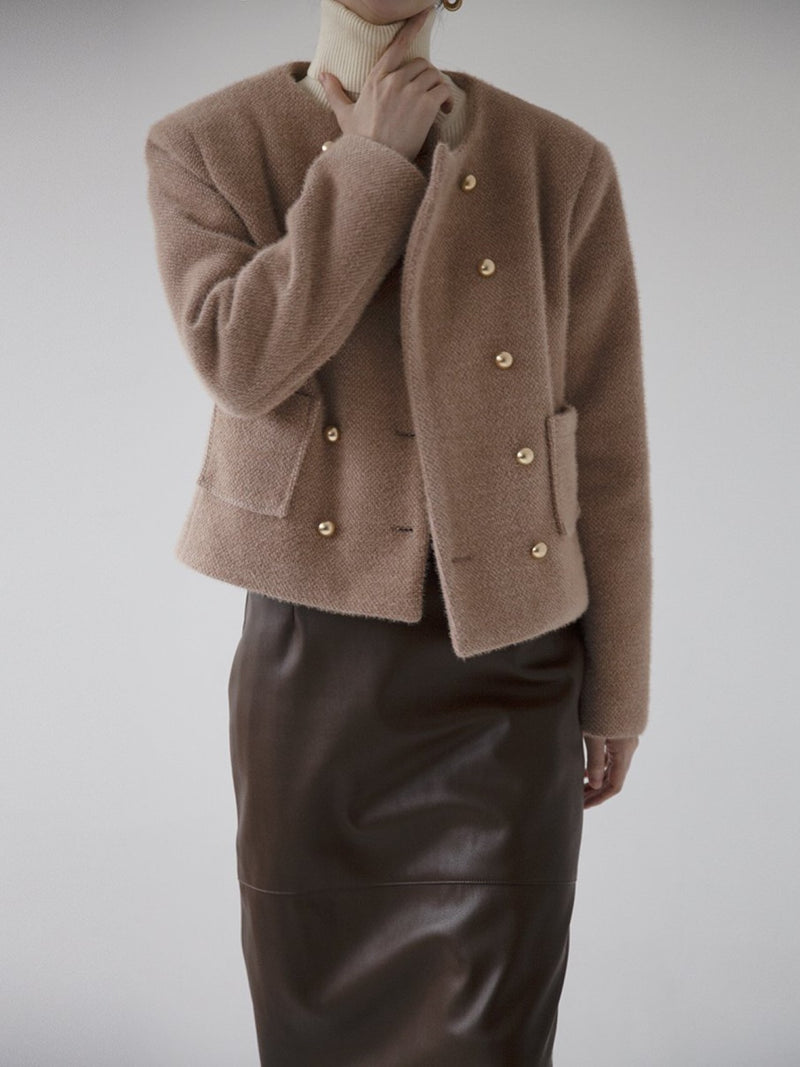 CHASER TWEED BUTTON DETAIL JACKET