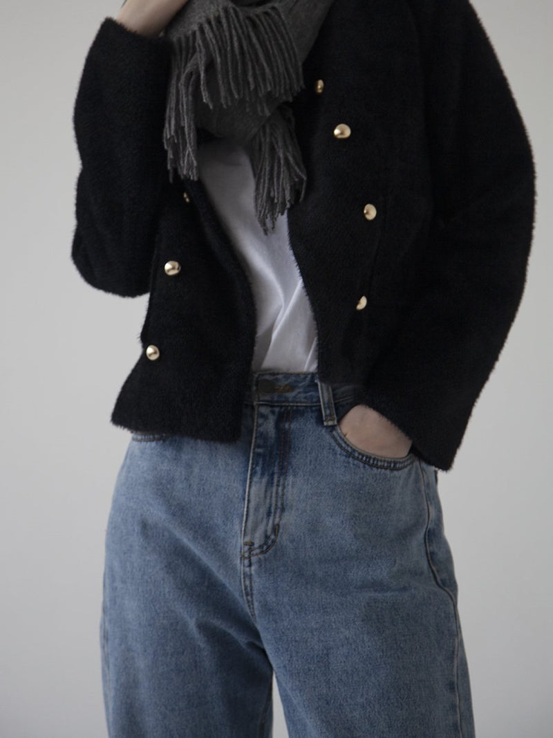 CHASER TWEED BUTTON DETAIL JACKET
