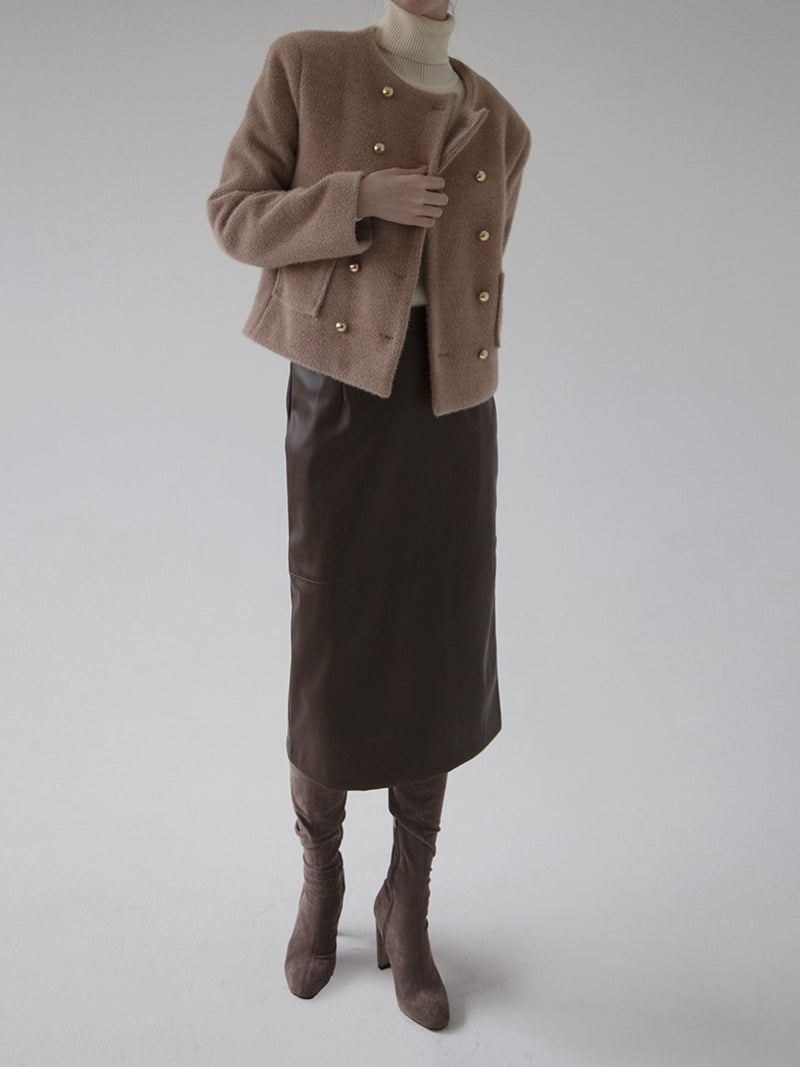 CHASER TWEED BUTTON DETAIL JACKET