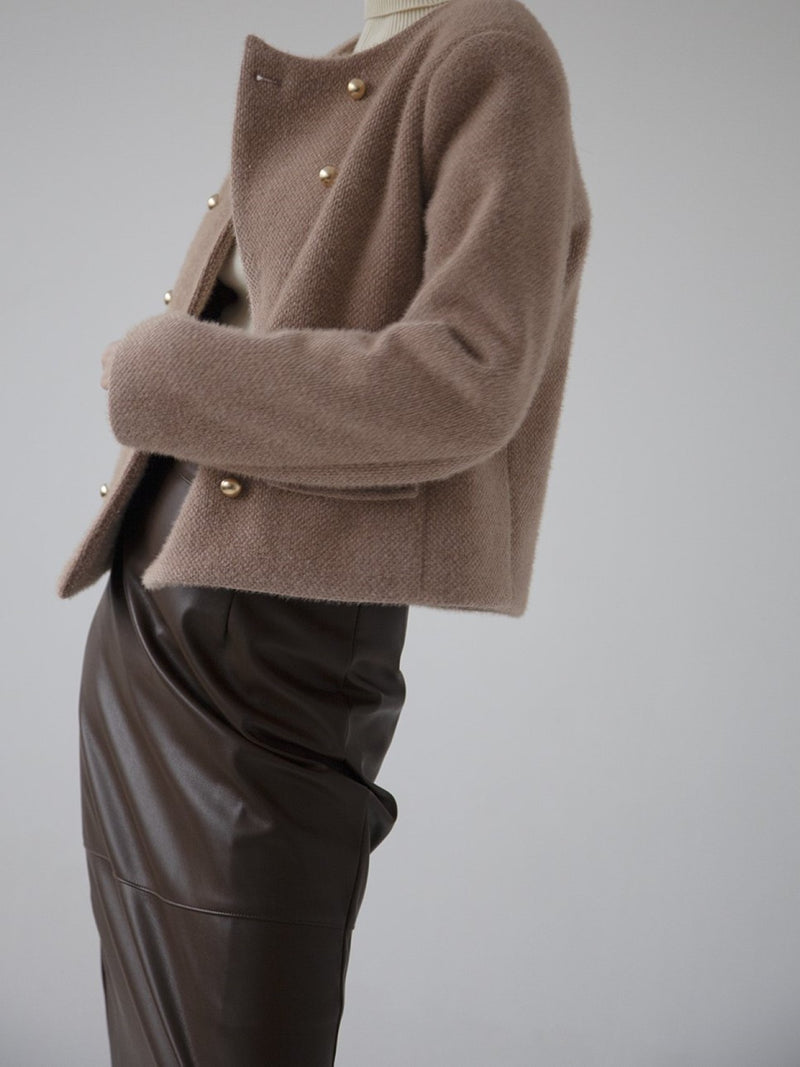 CHASER TWEED BUTTON DETAIL JACKET