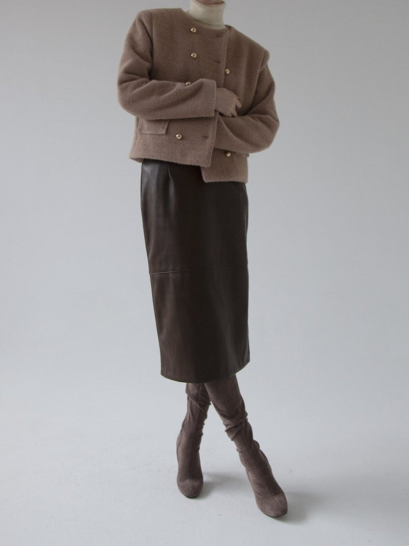CHASER TWEED BUTTON DETAIL JACKET