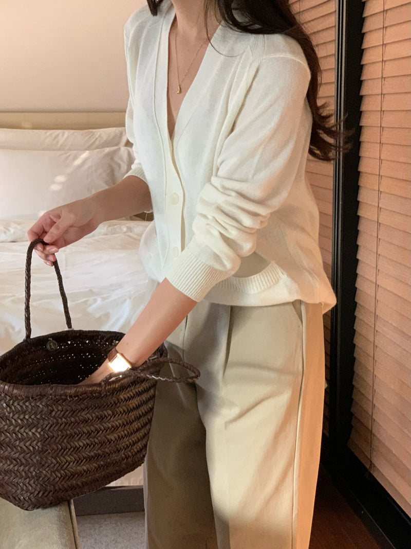 CLAIRE POCKET V NECK CARDIGAN