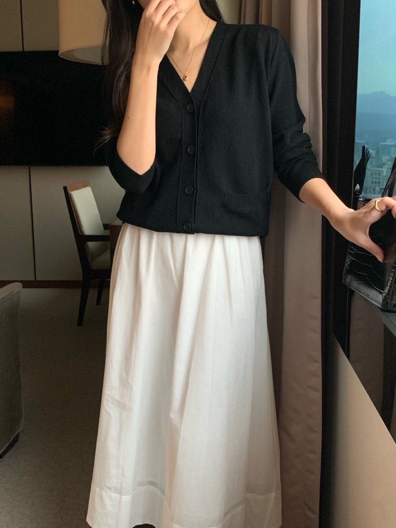 CLAIRE POCKET V NECK CARDIGAN