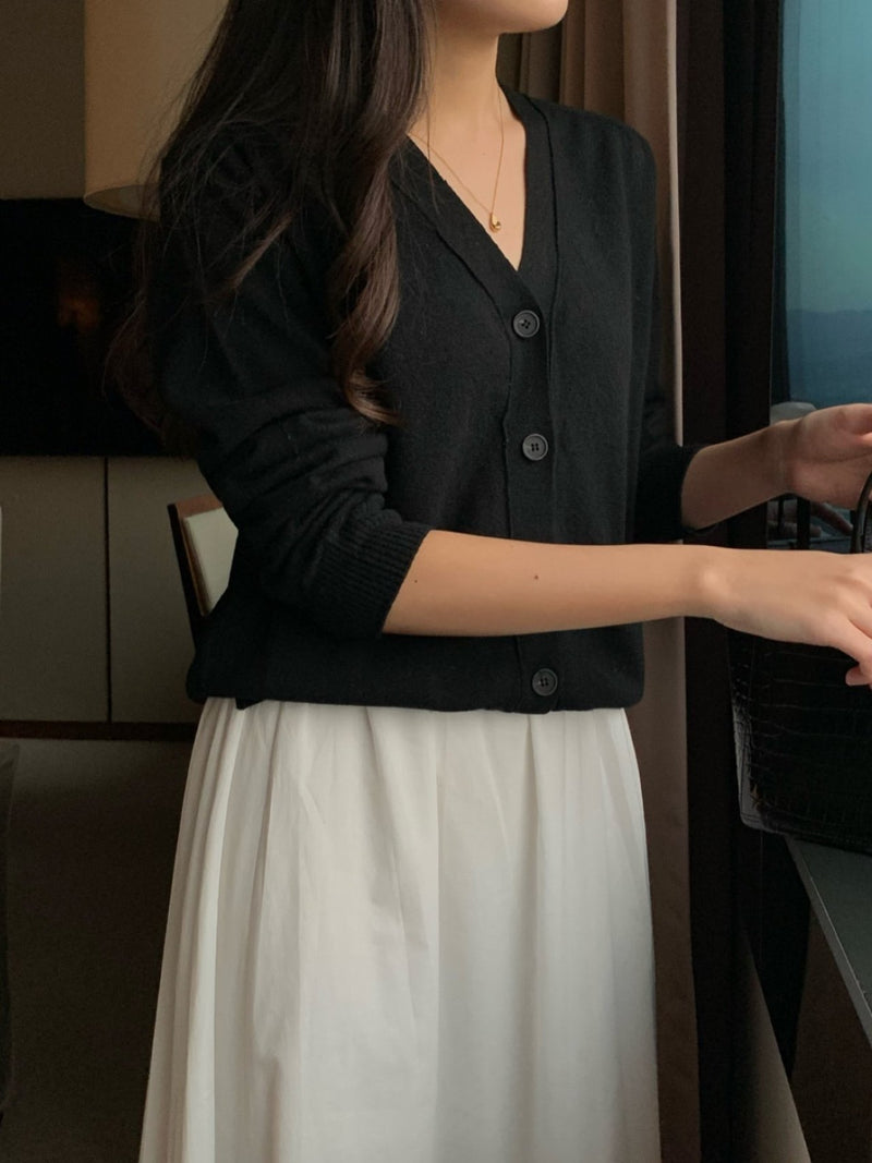CLAIRE POCKET V NECK CARDIGAN