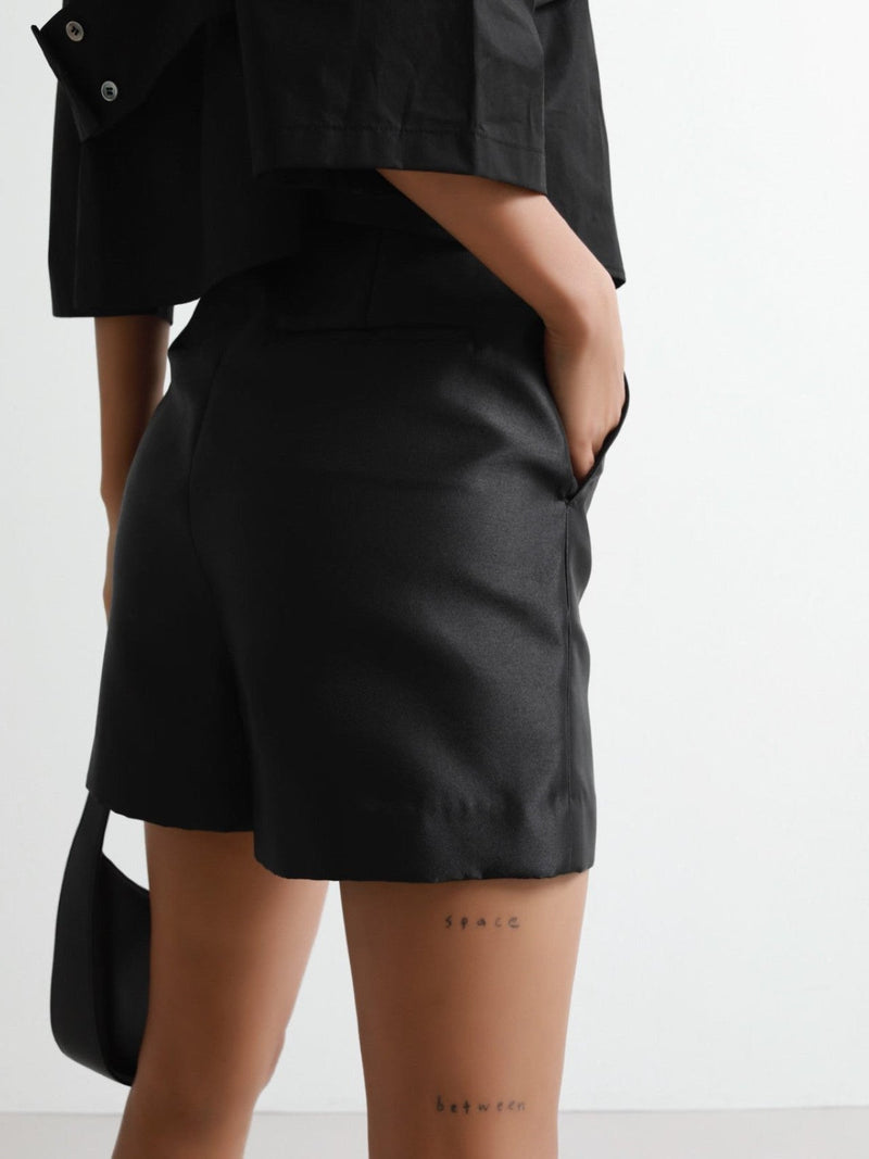 CLASSIC HIGH WAISTED SATIN SHORTS