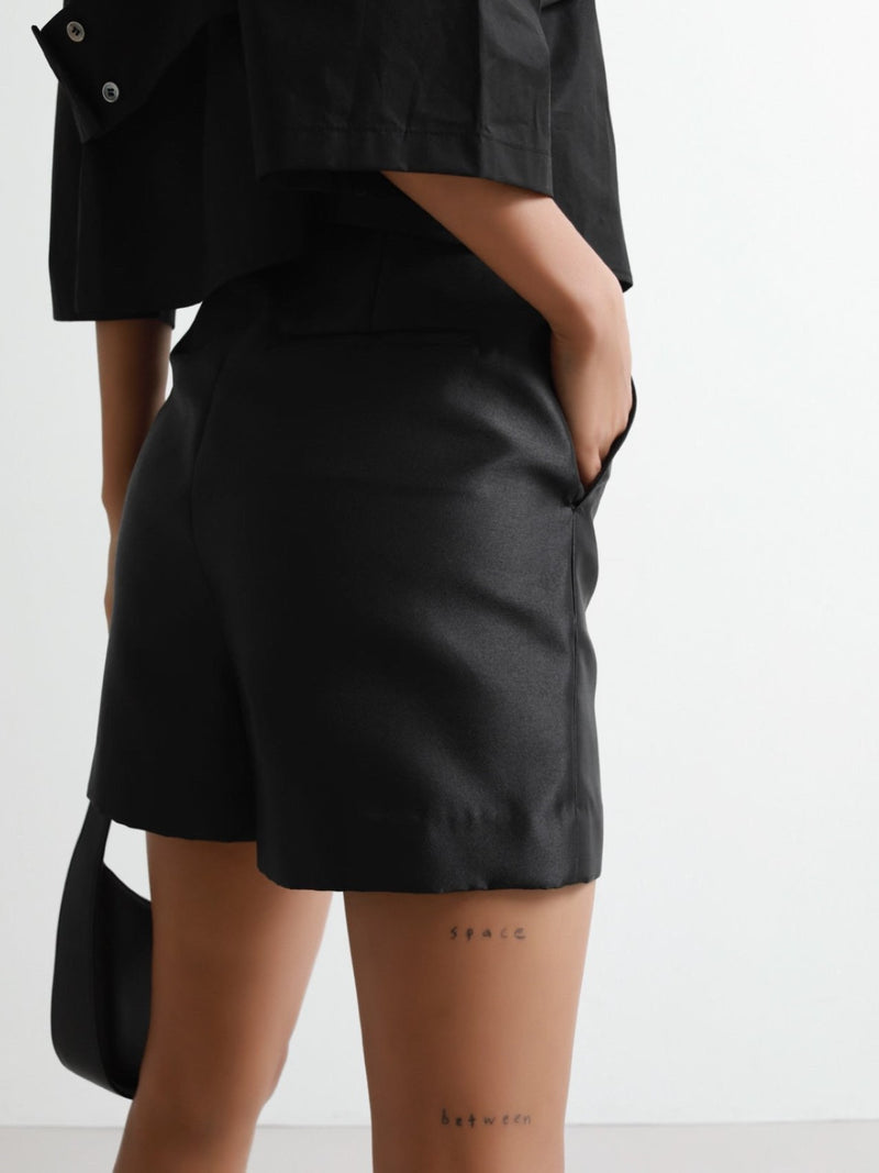 CLASSIC HIGH WAISTED SATIN SHORTS