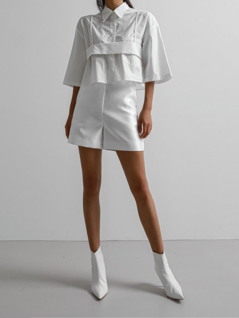 CLASSIC HIGH WAISTED SATIN SHORTS