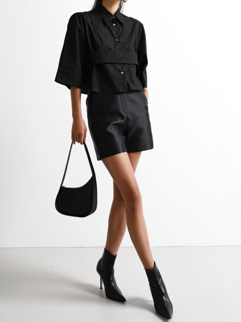 CLASSIC HIGH WAISTED SATIN SHORTS