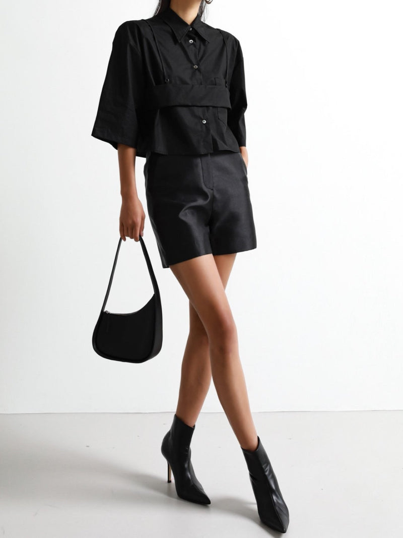 CLASSIC HIGH WAISTED SATIN SHORTS